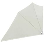 Auvent latéral pliable de balcon Crème 160 x 240 cm – Image 4