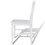 Chaises à manger lot de 6 blanc pinède – Image 3