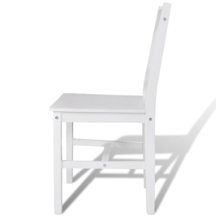 Chaises à manger lot de 6 blanc pinède – Image 3