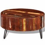 Table basse ronde Bois massif de récupération – Image 2