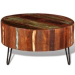 Table basse ronde Bois massif de récupération – Image 3