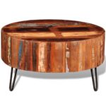 Table basse ronde Bois massif de récupération – Image 4