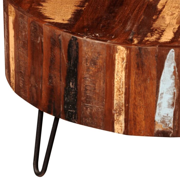 Table basse ronde Bois massif de récupération – Image 6