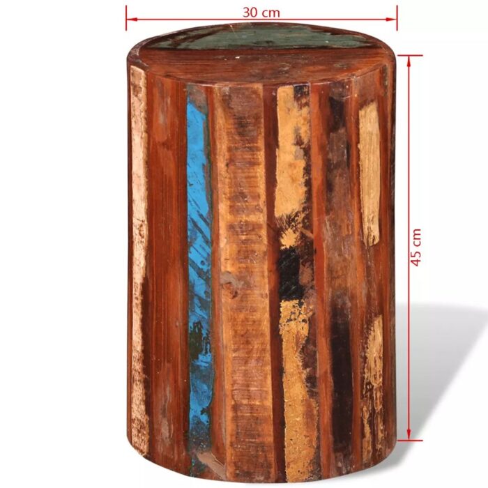 Tabouret Bois de récupération massif – Image 6