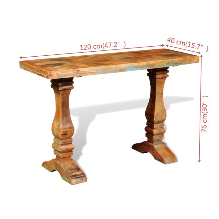 Table console Bois de récupération massif – Image 6