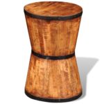 Tabouret sablier Bois de manguier brut – Image 2