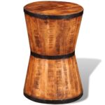 Tabouret sablier Bois de manguier brut – Image 3