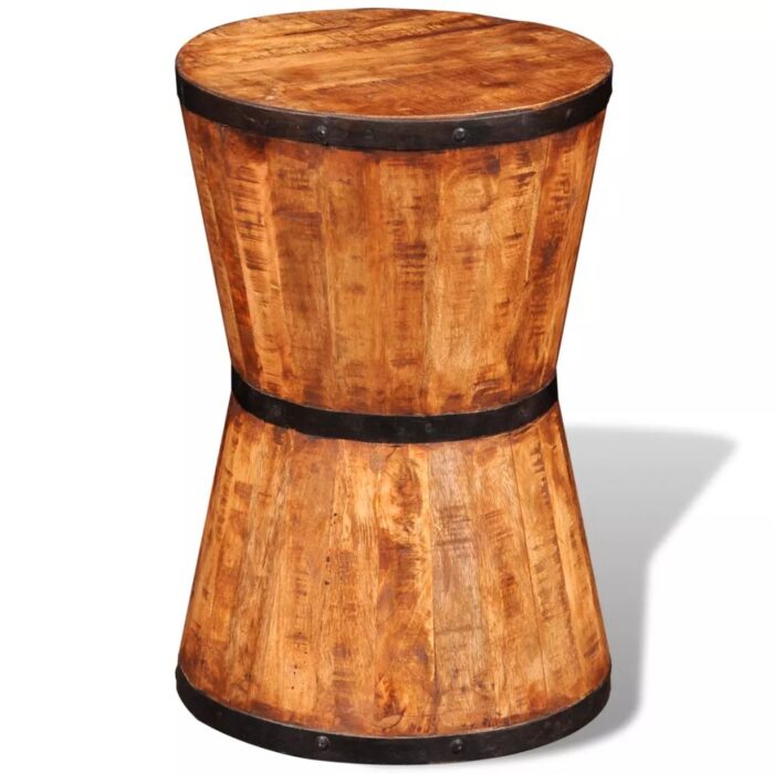 Tabouret sablier Bois de manguier brut – Image 4