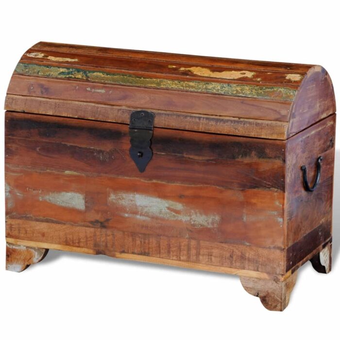 Coffre de rangement Bois de récupération massif – Image 1