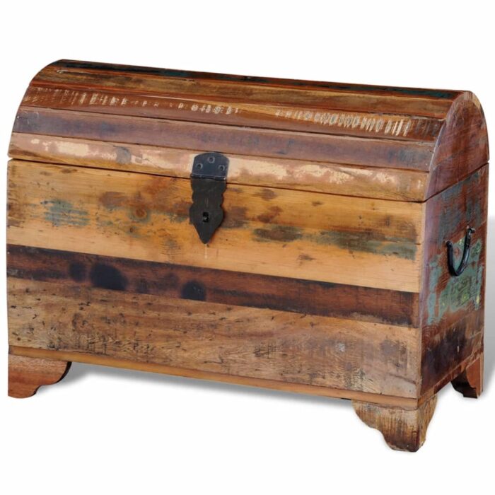 Coffre de rangement Bois de récupération massif – Image 2