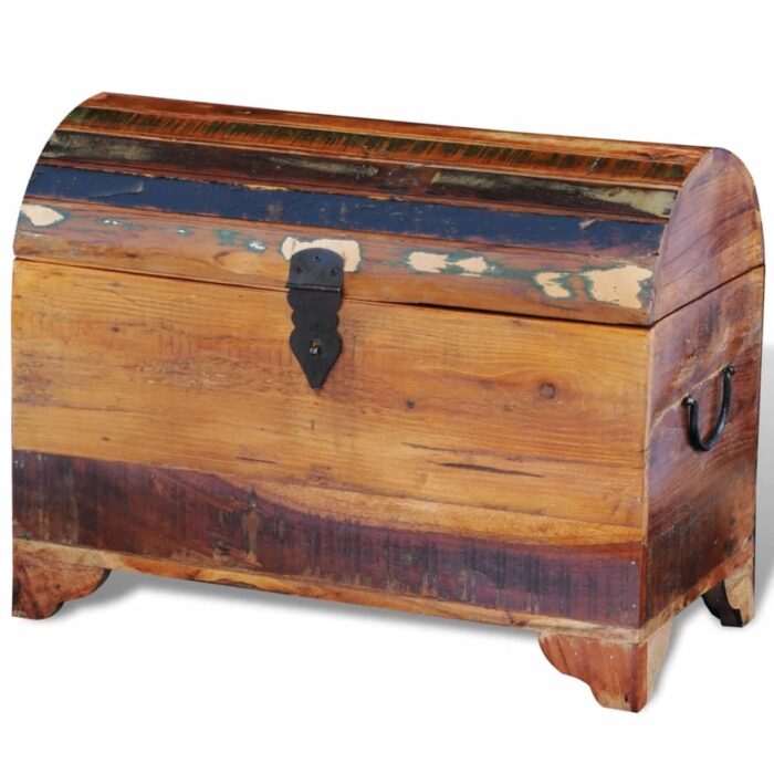 Coffre de rangement Bois de récupération massif – Image 3