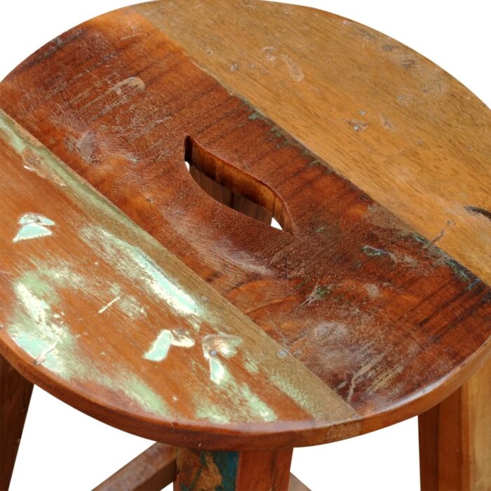 Tabouret de bar Bois de récupération massif – Image 6