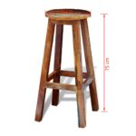 Tabouret de bar Bois de récupération massif – Image 7