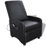 Fauteuil de massage Noir Similicuir