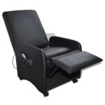 Fauteuil de massage Noir Similicuir – Image 2