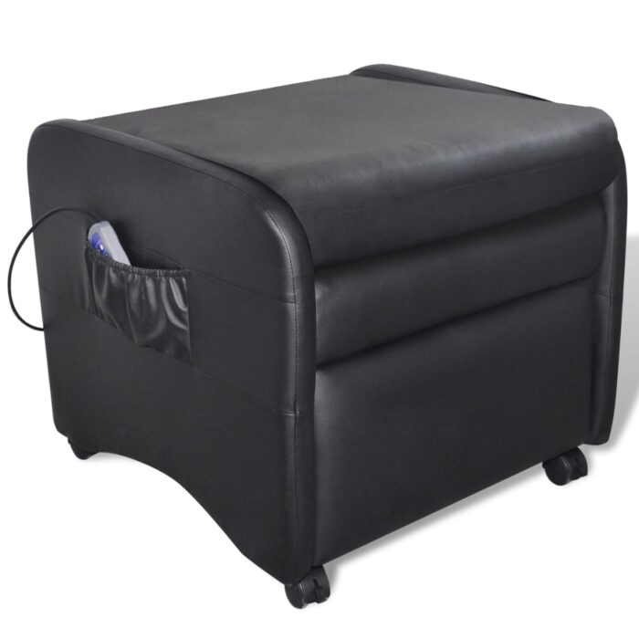 Fauteuil de massage Noir Similicuir – Image 3