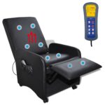 Fauteuil de massage Noir Similicuir – Image 4