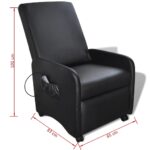 Fauteuil de massage Noir Similicuir – Image 7