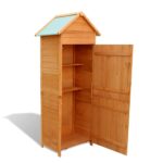 Armoire de rangement de jardin Marron 42,5x64x190 cm – Image 4