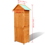 Armoire de rangement de jardin Marron 42,5x64x190 cm – Image 5