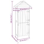 Armoire de rangement de jardin Marron 42,5x64x190 cm – Image 8