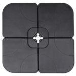 Parasol de jardin avec base portable aluminium blanc – Image 4