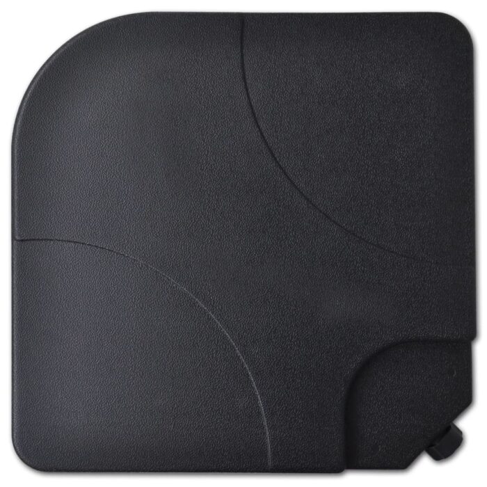 Parasol de jardin avec base portable aluminium blanc – Image 5