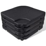 Parasol de jardin avec base portable aluminium blanc – Image 7