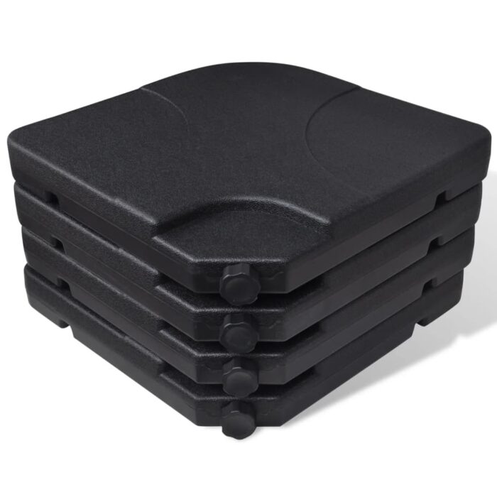 Parasol de jardin avec base portable aluminium blanc – Image 7