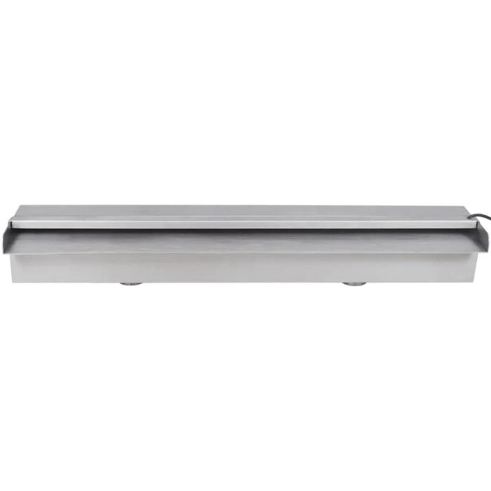 Lame d'eau rectangulaire à LED 60 cm en acier inoxydable pour piscine – Image 2