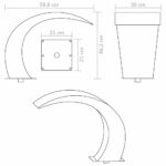 Fontaine cascade de piscine Acier inoxydable 45 x 30 x 60 cm – Image 6