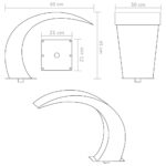 Fontaine cascade de piscine Acier inoxydable 45 x 30 x 60 cm – Image 7