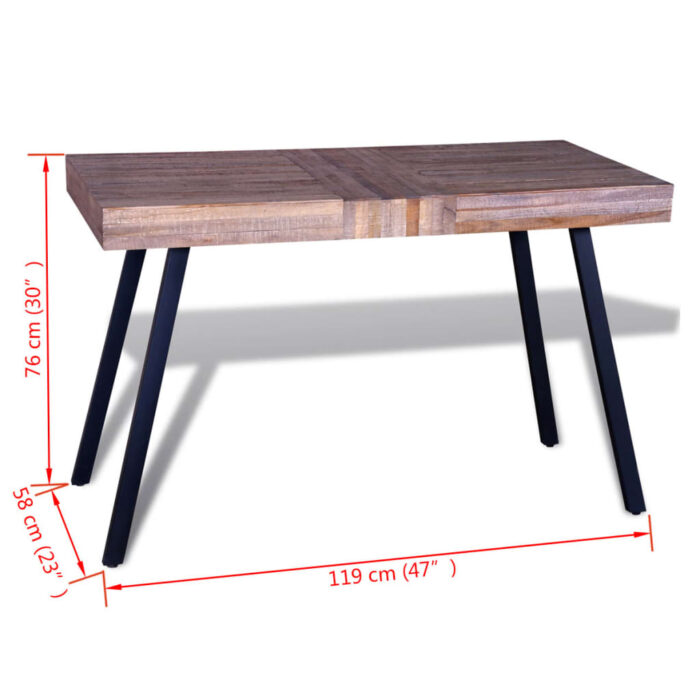 Table Teck recyclé – Image 7