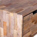 Table console avec 3 tiroirs Bois de teck recyclé – Image 7