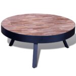 Table basse ronde Bois de teck recyclé – Image 3