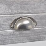 Table de chevet avec 1 tiroir Gris et blanc – Image 2