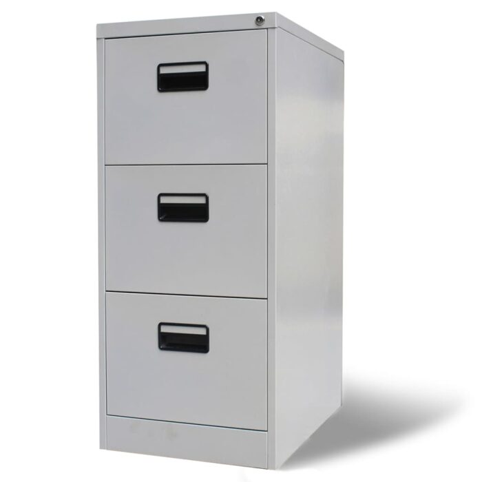Classeur Gris clair 46x62x102,5 cm Acier – Image 1