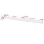 2 Étagères murales MDF Blanc Rangement de livres/DVD – Image 3