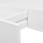 Étagère murale avec 1 tiroir MDF Blanc Rangement de livres/DVD – Image 3