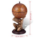 Bar sous forme de globe Atlas 42 x 42 x 85 cm – Image 6