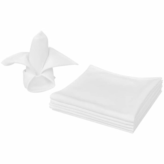 Serviettes de table 10 pcs Blanc 50x50 cm – Image 1