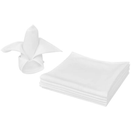 Serviettes de table 100 pcs Blanc 50x50 cm