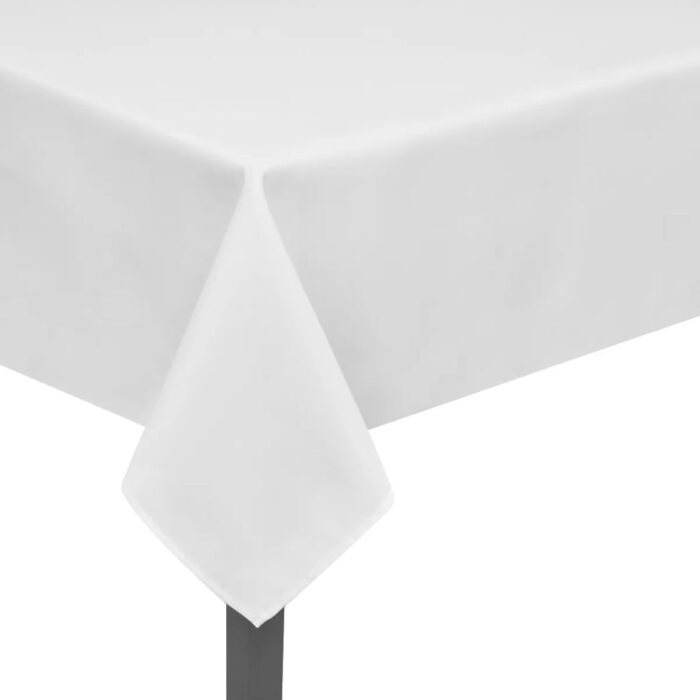 Nappes de table 5 pcs Blanc 130x130 cm – Image 2