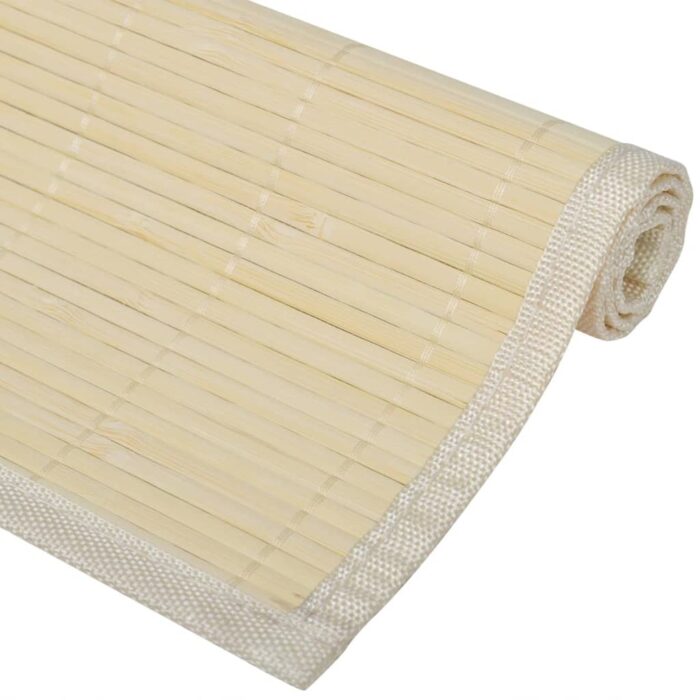 6 Napperons en bambou 30 x 45 cm Nature – Image 2