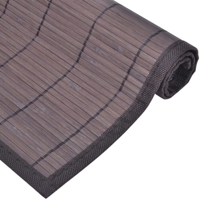 Napperons 6 pcs Bambou 30x45 cm Marron foncé – Image 2