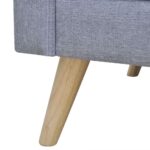 Canapé à 3 places Tissu Gris clair – Image 3