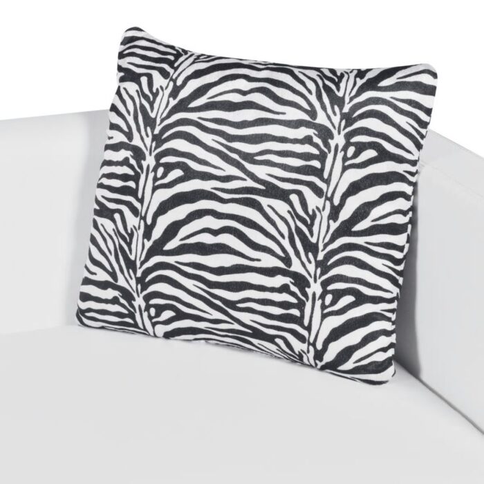 Fauteuil blanc similicuir – Image 4