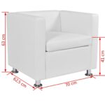 Fauteuil blanc similicuir – Image 5