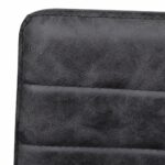 Chaises à manger cantilever lot de 2 noir similicuir – Image 6