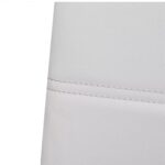 Chaises à manger cantilever lot de 2 blanc similicuir – Image 5